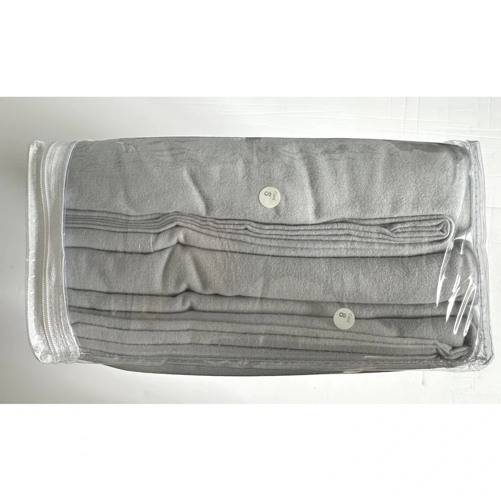 Flannel from Portugal FULL Sheet Set 4 Piece 100% USA Cotton Neutral Silver Gray